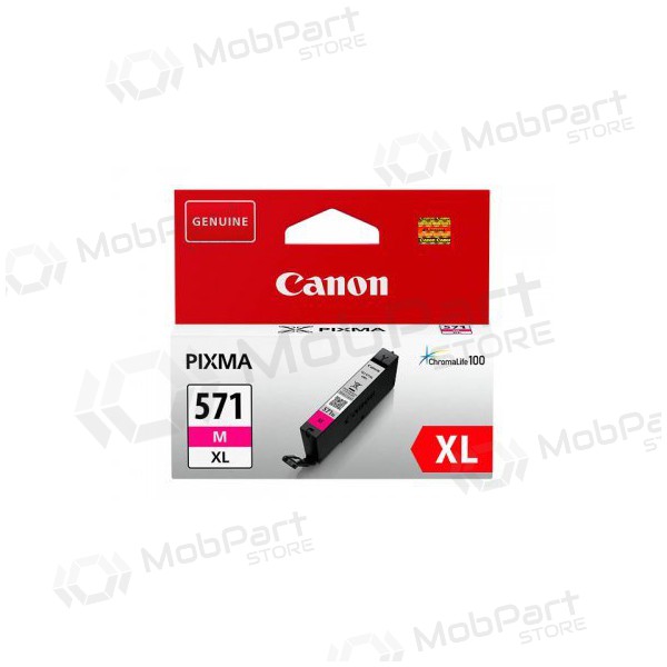 Canon CLI-571XLM (0333C001), purpurová kazeta pro inkoustové tiskárny, 645 str.