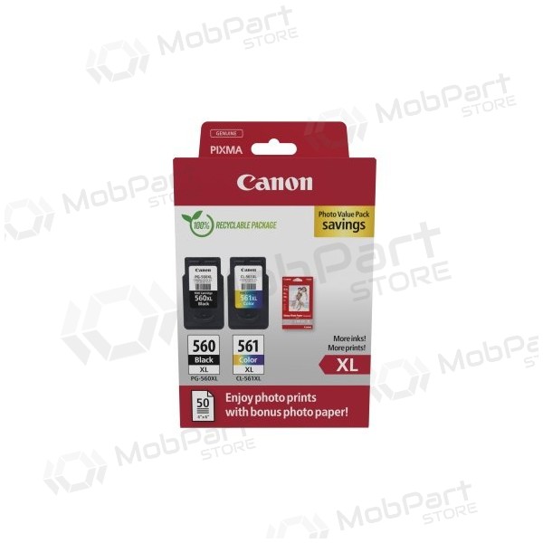 Canon CRG PG-560XL/CL-561XL (3712C008) sada inkoustových kazet, BK/CMY