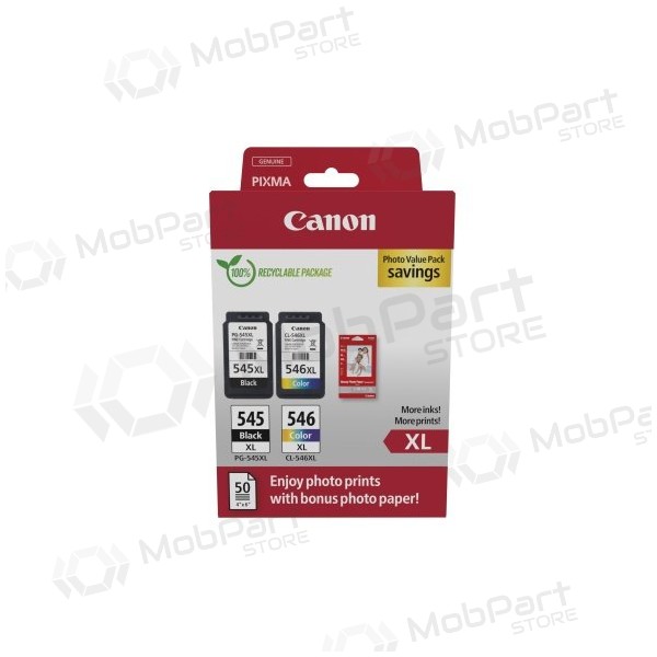 Canon PG-545XL/CL-546XL (8286B011) Photo value pack Sada inkoustových kazet, BK/CMY