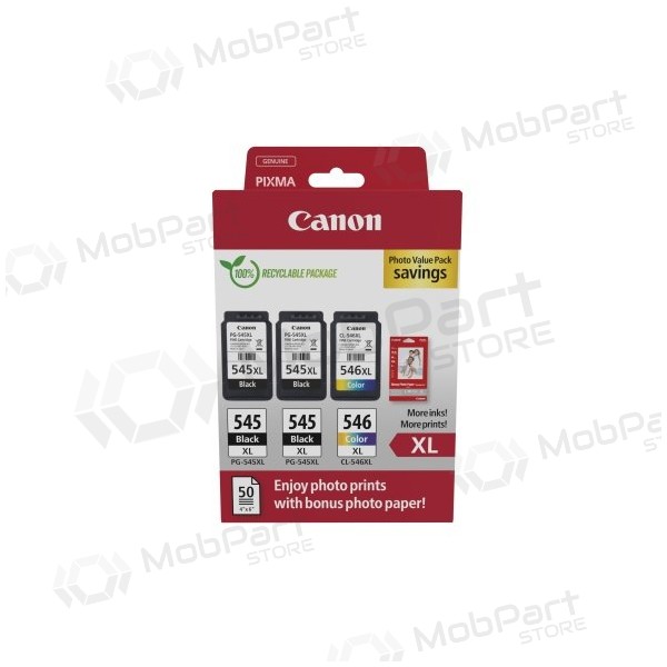 Canon PG-545XL/CL-546XL (8286B015) fotografický balíček inkoustových kazet, BK/CMY