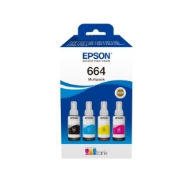 Sada lahviček s inkoustem Epson 664 EcoTank (C13T66464A), CMYK