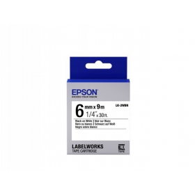 Epson štítková kazeta LK-2WBN standardní lepidlo černá na bílé 6mm (9m)