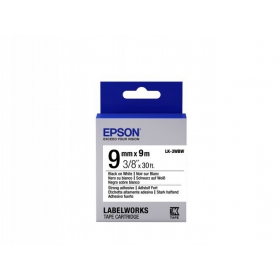 Epson Label Cartridge LK-3WBW silné lepidlo černé na bílém 9mm (9m)