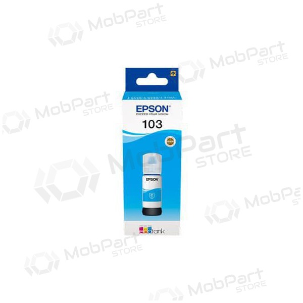 Epson 103 EcoTank (C13T00S24A), azurová náplň pro inkoustové tiskárny, 65 ml
