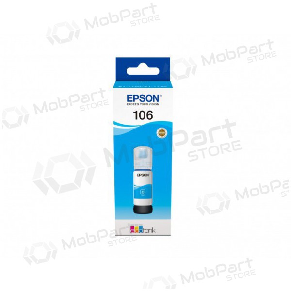 Epson 106 (C13T00R240), azurová inkoustová náplň pro inkoustové tiskárny, 70 ml