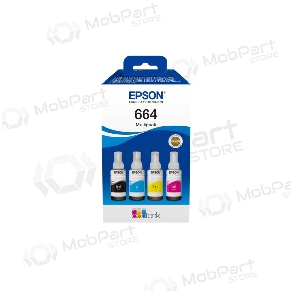 Sada lahviček s inkoustem Epson 664 EcoTank (C13T66464A), CMYK
