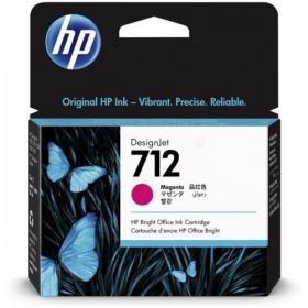 HP 712 (3ED68A), purpurová inkoustová kazeta pro inkoustové tiskárny, 29 ml.