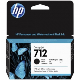 HP No.712 (3ED70A), černá inkoustová kazeta pro inkoustové tiskárny, 29ml.