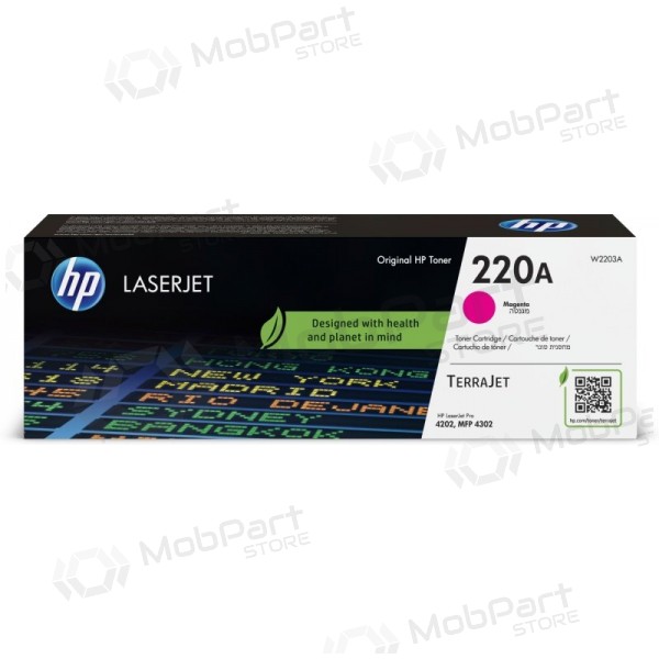HP 220A (W2203A) laserová kazeta, purpurová