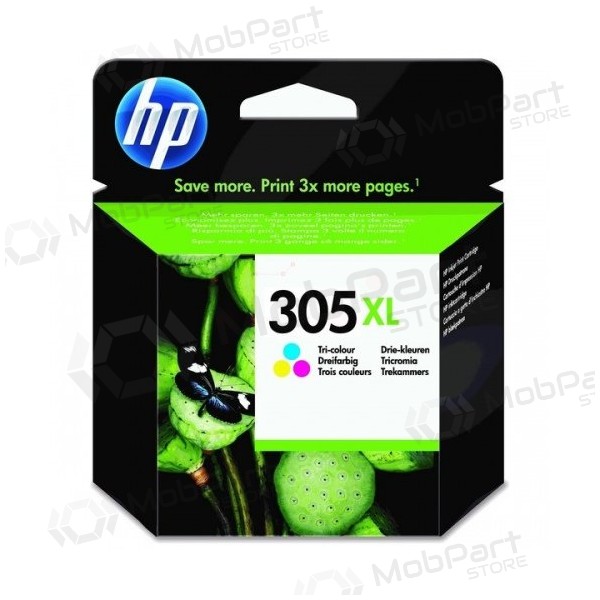 Inkoustová kazeta HP 305XL Tri-color (3YM63AE), CMY