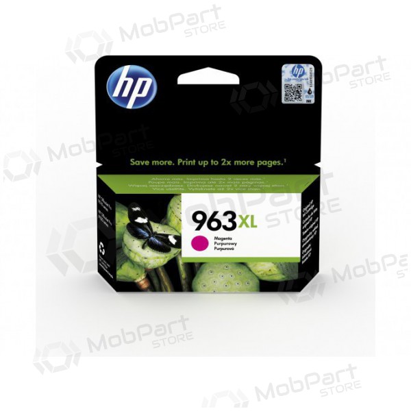 HP (3JA28AE, 963XL), purpurová inkoustová kazeta pro inkoustové tiskárny, 1600 stran.