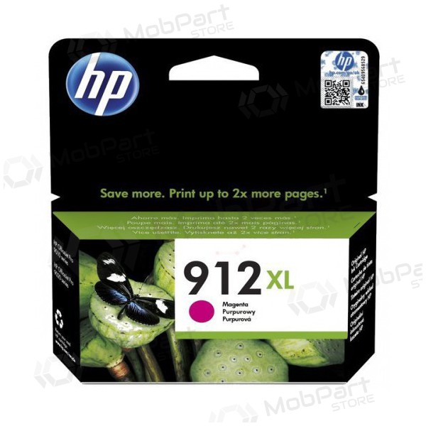 HP (3YL82AE, 912XL), fialová inkoustová kazeta, 825 stran.