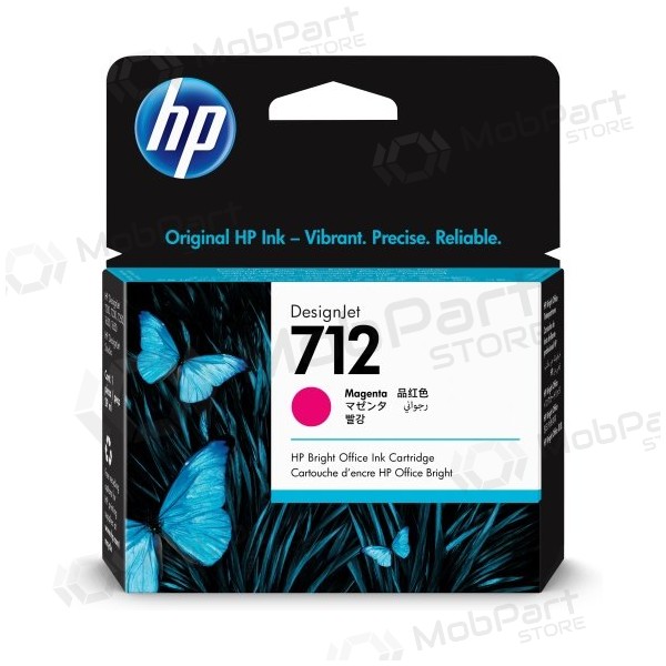 HP 712 (3ED68A) inkoustová kazeta, purpurová (SPEC)