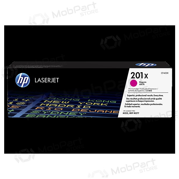 HP No.201X HC (CF403X), purpurová kazeta pro laserové tiskárny, 2300 stran.