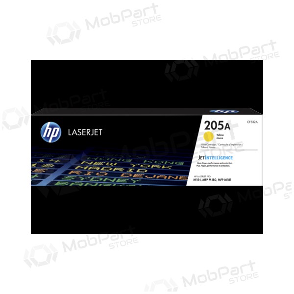 HP No.205A (CF532A), žlutá tonerová kazeta pro laserové tiskárny, 900 stran.