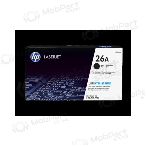 HP 26A (CF226A), černá tonerová kazeta pro laserové tiskárny, 3100 stran.