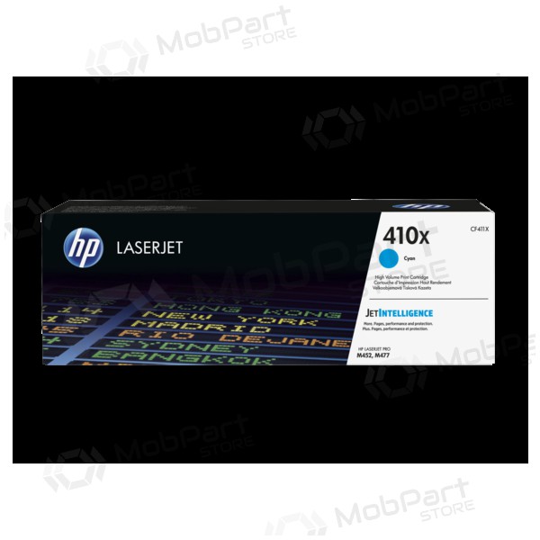 HP č. 410X HC (CF411X), azurová kazeta pro laserové tiskárny, 5000 stran