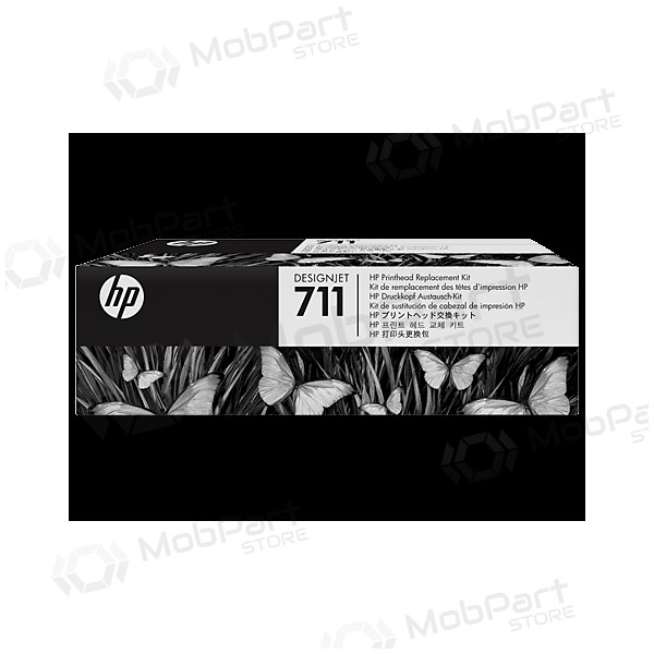 HP No.711 (C1Q10A), Černá, , Purpurinė, Žlutá rašalinio spausdintuvo galvutė