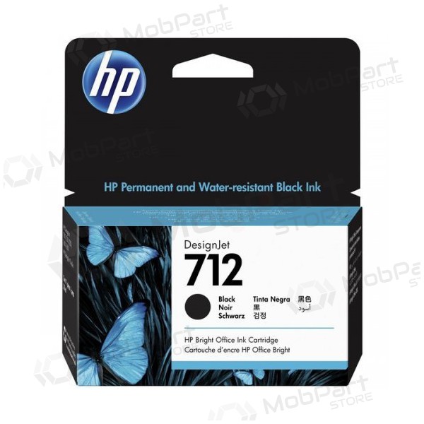 HP No.712 (3ED70A), černá inkoustová kazeta pro inkoustové tiskárny, 29ml.
