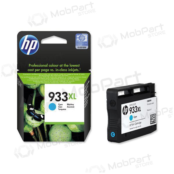 HP No.933 XL (CN054AE), azurová kazeta pro inkoustové tiskárny, 825 str.