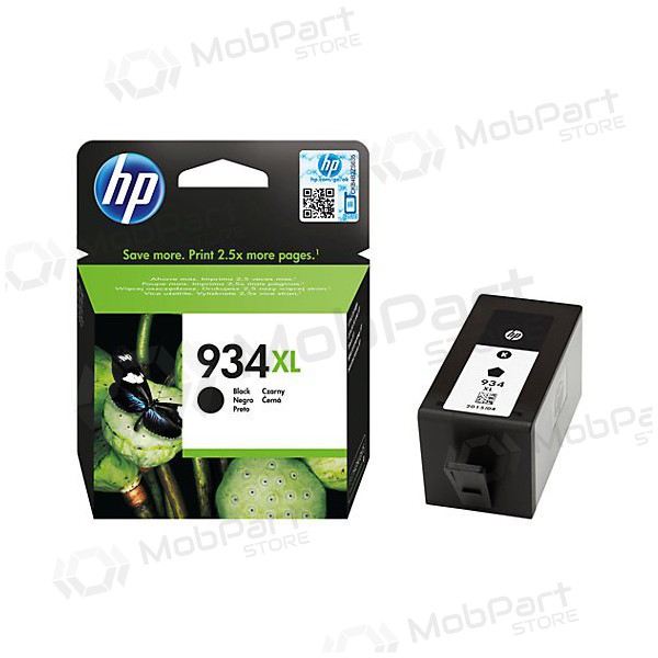 HP No.934XL HC (C2P23AE), černá inkoustová kazeta pro inkoustové tiskárny, výtěžnost 1000 stran.