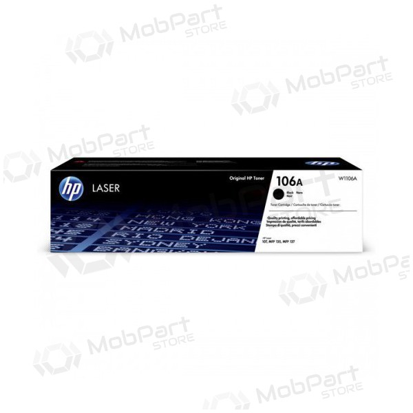 HP (W1106A, 106A), černá tonerová kazeta pro laserové tiskárny, 1000 str.