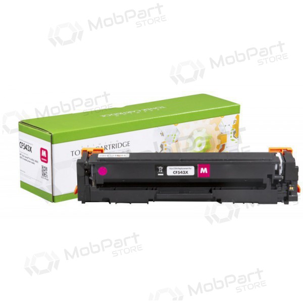 Kompatibilní toner Static Control pro HP No.203X (CF543X) / Canon CRG-054HM s novým čipem, purpurový (magenta), určený pro laserové tiskárny, výtěžnost 2500 stran.