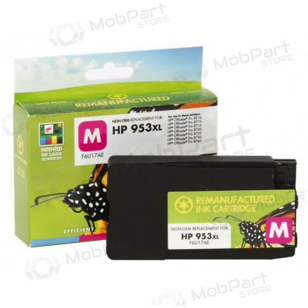 Kompatibilní Static Control HP 953 XL (F6U17AE) s novým čipem, magenta inkoustová kazeta, 1600 stran.