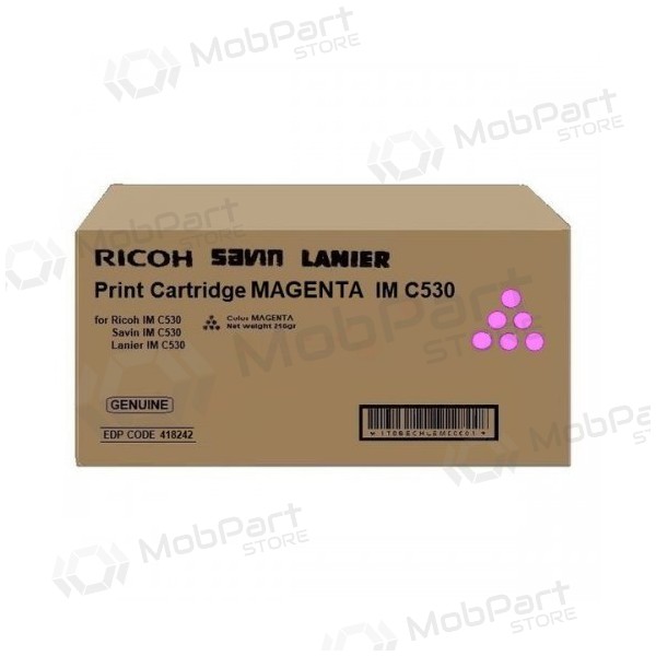 Ricoh IMC530 (418242), purpurová kazeta pro laserové tiskárny, 18000 stran