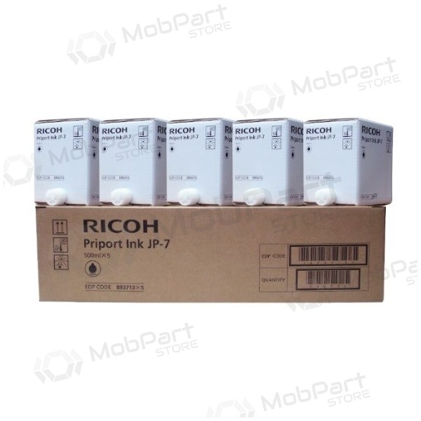 Ricoh JP-7 (817219) (5 ks v krabici) Inkoustová kazeta, Černá